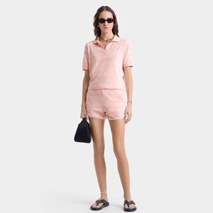 Sporty & Rich SRC Terry Short Set - Pink Dolphin Striped